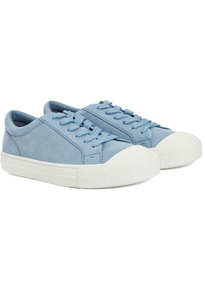 Mavi Logo Desenli Erkek Deri Sneaker