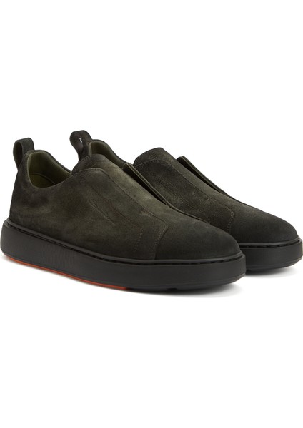 Yeşil Erkek Deri Sneaker