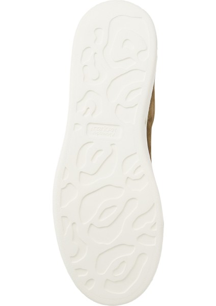 Oversized Retro Haki Erkek Deri Sneaker
