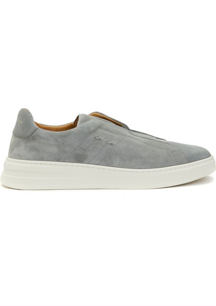 Gri Erkek Deri Sneaker