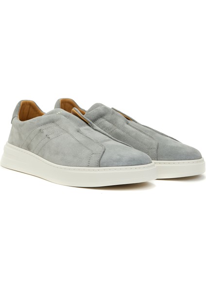 Gri Erkek Deri Sneaker