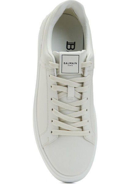 Beyaz Logo Detaylı Erkek Deri Sneaker fırsatları
