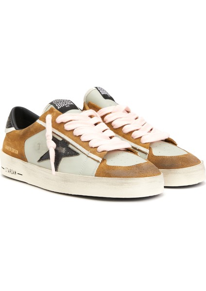 Stardan Kahve Gri Erkek Deri Sneaker