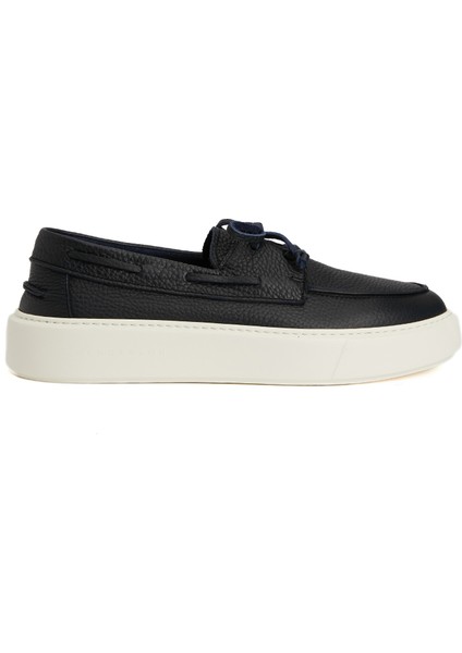 Ghibli Koyu Mavi Erkek Deri Sneaker
