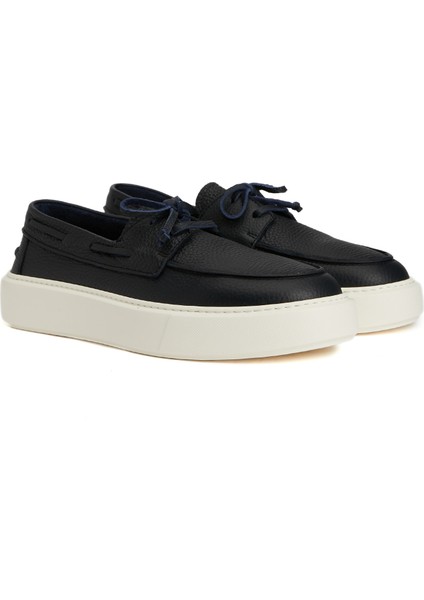 Ghibli Koyu Mavi Erkek Deri Sneaker