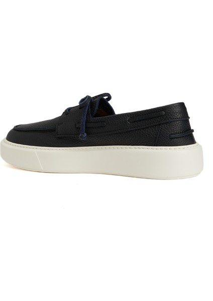 Ghibli Koyu Mavi Erkek Deri Sneaker