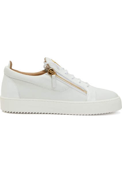Beyaz Erkek Deri Sneaker