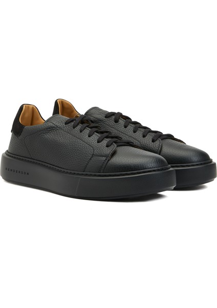 Siyah Erkek Deri Sneaker