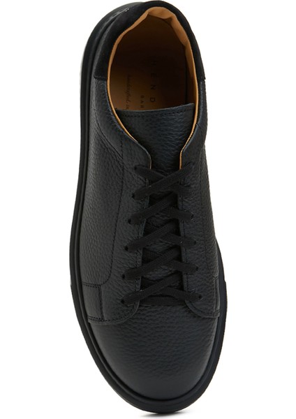 Siyah Erkek Deri Sneaker