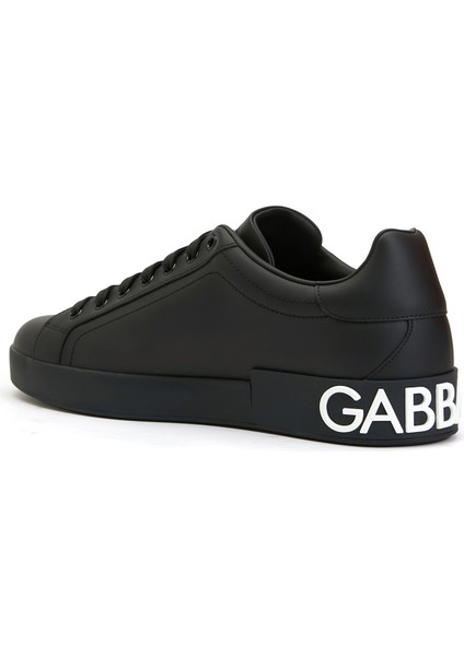 Siyah Erkek Deri Sneaker