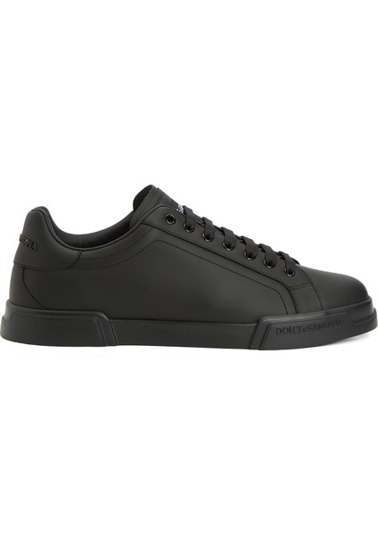 Siyah Erkek Deri Sneaker