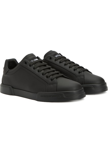 Siyah Erkek Deri Sneaker