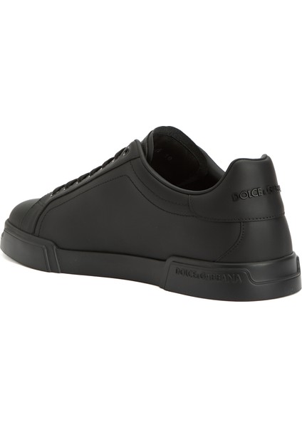 Siyah Erkek Deri Sneaker