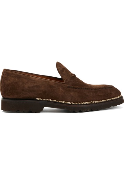 Koyu Kahverengi Erkek Deri Loafer