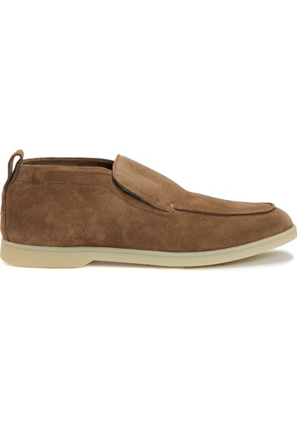 Bej Erkek Süet Loafer