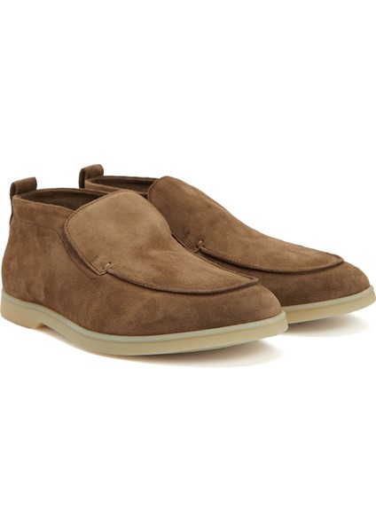 Bej Erkek Süet Loafer