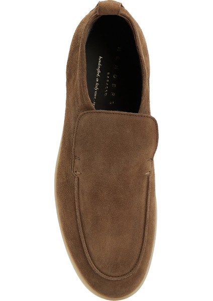 Bej Erkek Süet Loafer