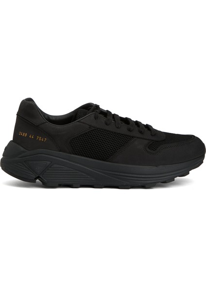 Premium Runner Siyah Erkek Deri Sneaker