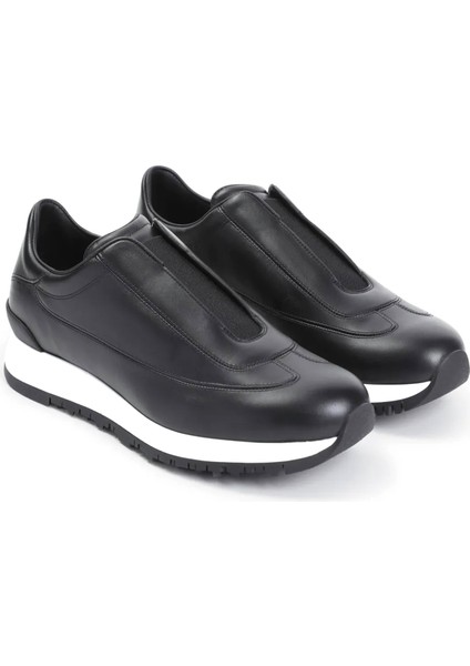 Siyah Erkek Deri Sneaker