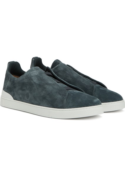 Lacivert Erkek Süet Sneaker