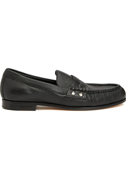 Siyah Erkek Deri Loafer
