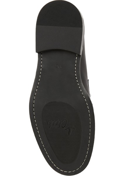Siyah Bantlı Erkek Deri Loafer