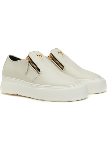 Kırık Beyaz Erkek Deri Sneaker fiyatları