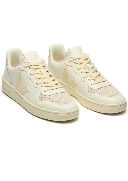 V-10 Beyaz Erkek Deri Sneaker