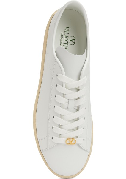 Beyaz Erkek Deri Sneaker