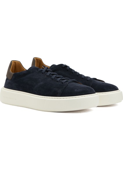 Lacivert Erkek Deri Sneaker