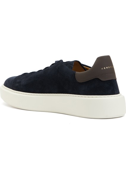 Lacivert Erkek Deri Sneaker