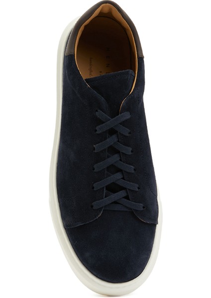 Lacivert Erkek Deri Sneaker