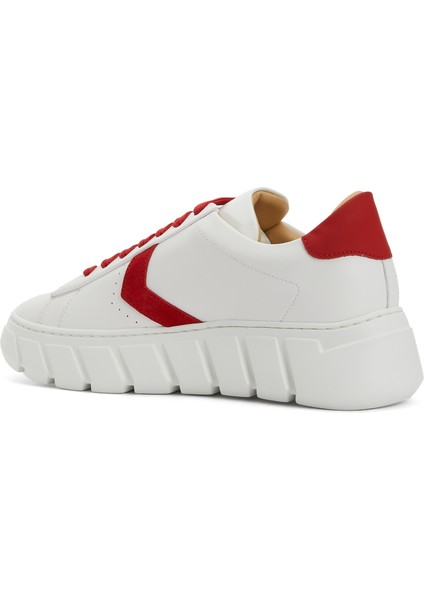 Lo-Top Kırmızı Erkek Deri Sneaker