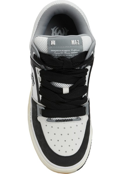 Ma-1 Quad Debossed Siyah Erkek Deri Sneaker