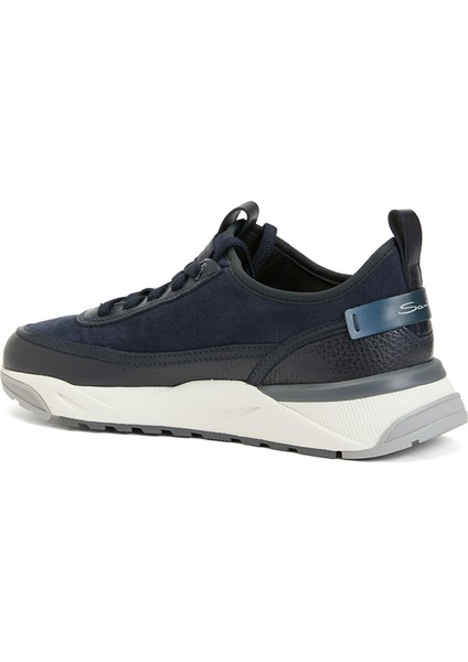 Lacivert Erkek Deri Sneaker