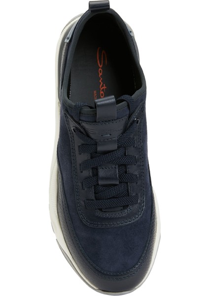 Lacivert Erkek Deri Sneaker