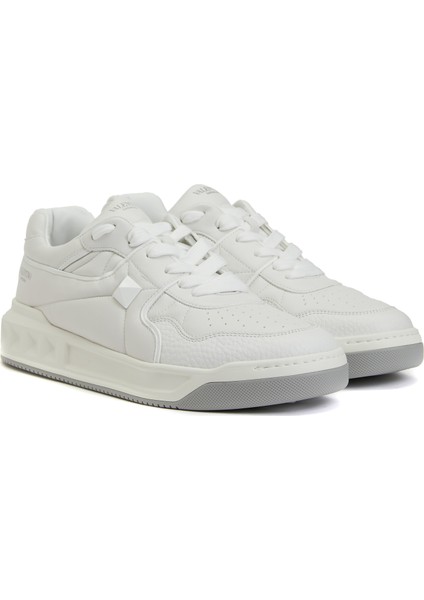One Stud Beyaz Erkek Deri Sneaker
