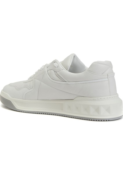 One Stud Beyaz Erkek Deri Sneaker