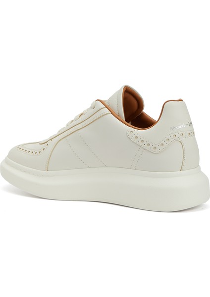 Oversized Kırık Beyaz Erkek Deri Sneaker modelleri