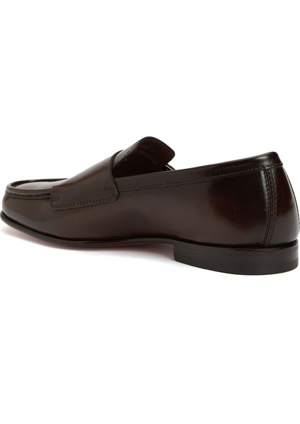 Hero Koyu Kahverengi Erkek Deri Loafer modelleri
