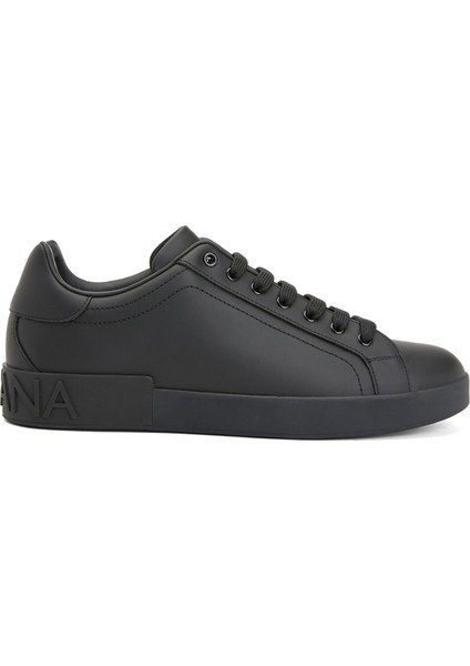 Portofino Siyah Erkek Deri Sneaker