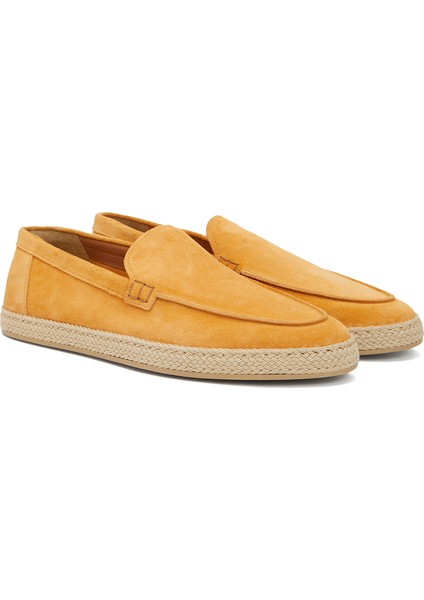 Turuncu Erkek Süet Loafer