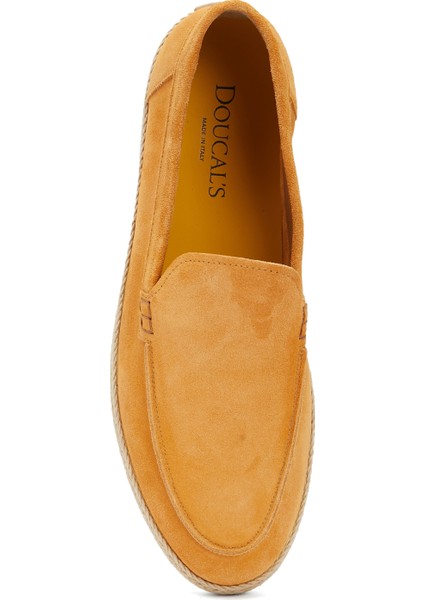 Turuncu Erkek Süet Loafer