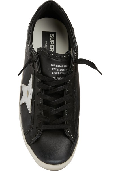 Super-Star Ltd Siyah Erkek Deri Sneaker fırsatları