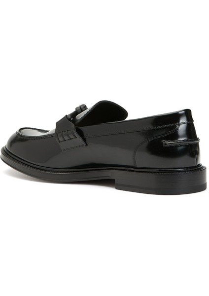 Astaire Siyah Erkek Deri Loafer modelleri