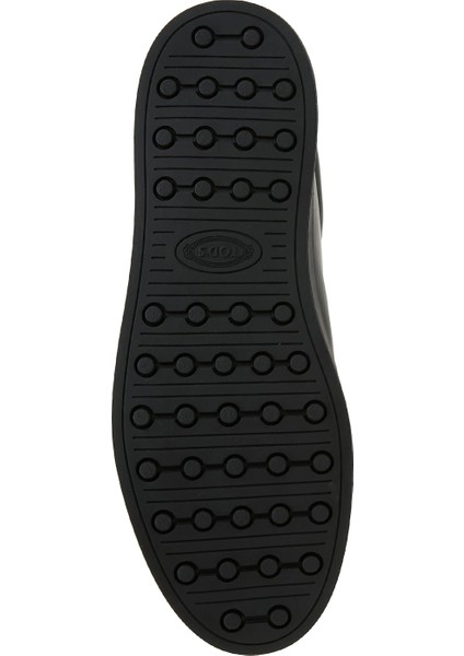 Siyah Logo Detaylı Erkek Deri Sneaker indirimleri