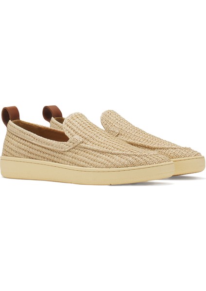 Bej Örgü Dokulu Erkek Loafer