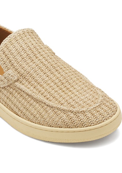 Bej Örgü Dokulu Erkek Loafer