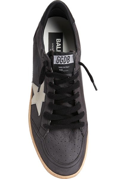 Ball Star Siyah Erkek Deri Sneaker