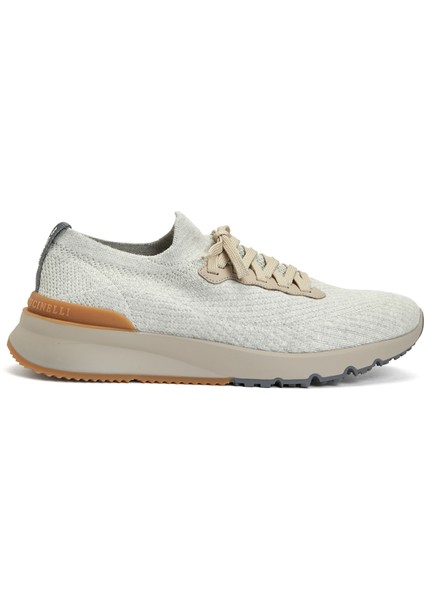 Bej Logo Detaylı Erkek Sneaker